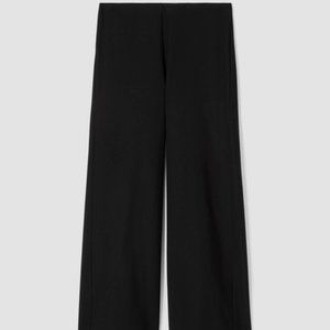 Eileen fisher straight leg crepe pants - black